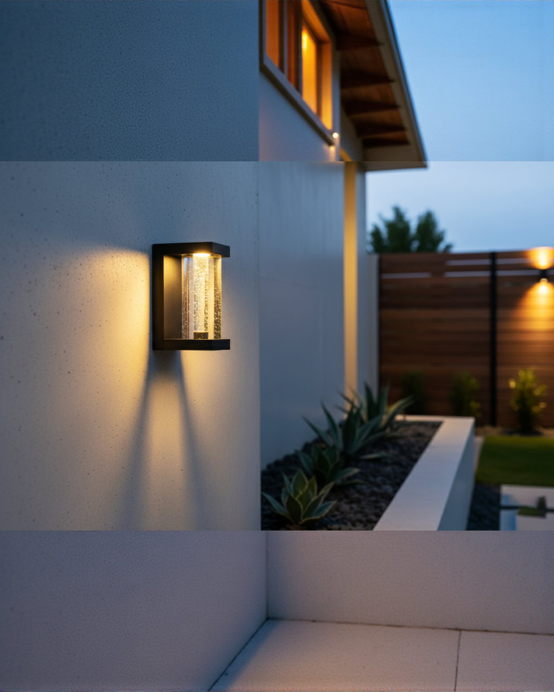 LÁMPARA DE PARED LED EXTERIOR NEGRA 3000K - TAMAÑO 95×210×125 MM - LUZ 3000K (BLANCO CÁLIDO)