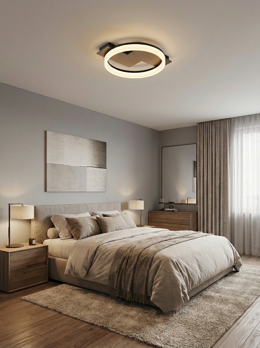 LÁMPARA DE TECHO LED CHAMPÁN 20W 3000K - TAMAÑO L330×380×90 MM - LUZ 3000K (BLANCO CÁLIDO) - 20W