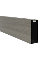 PERFIL DE ALUMINIO DE CIELO RASO - FORMA RECTANGULAR - 30 × 80 × 0.8 MM × 2.9 M  - GRIS ROBLE