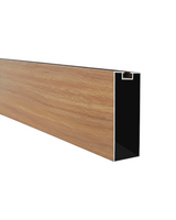 PERFIL DE ALUMINIO DE CIELO RASO - FORMA RECTANGULAR - 30 × 80 × 0.8 MM × 2.9 M  - NOGAL CLARO NUEZ