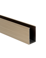 PERFIL DE ALUMINIO DE CIELO RASO - FORMA U - 40 × 70 × 0.8 MM × 2.9 M  - ROBLE NATURAL