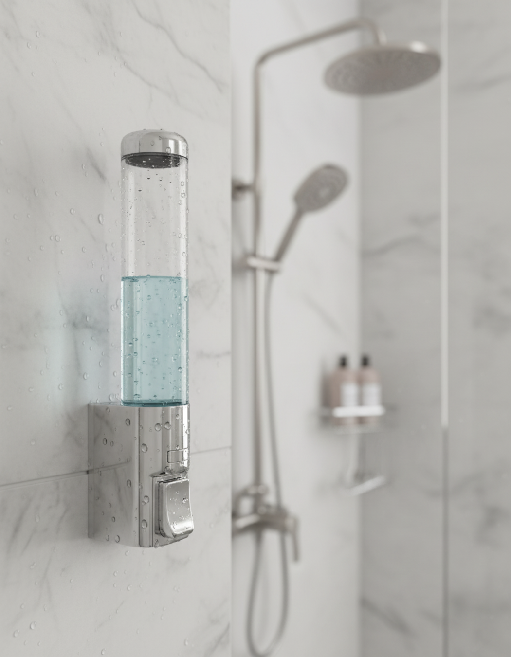 DISPENSADOR DE JABÓN - TRANSPARENTE - ABS - 300ml