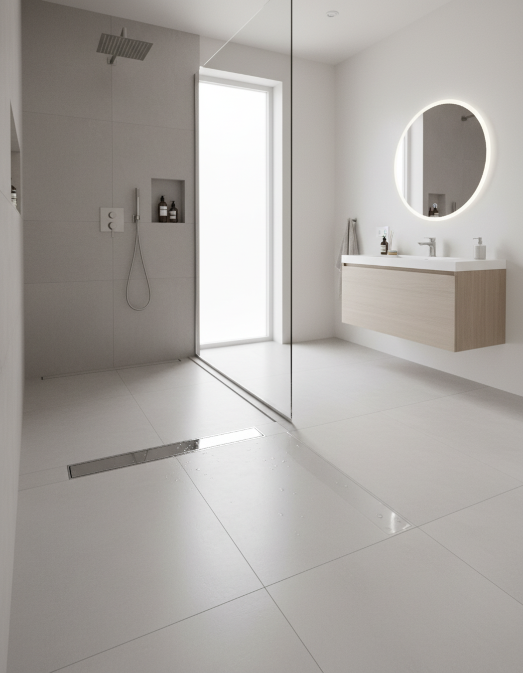 SUMIDERO DECORATIVO - PLATEADO - SUS304 - 10 CM X (20 CM - 60 CM)