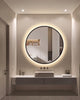 Espejo LED Circular 60 cm marco negro