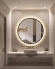 Espejo LED Circular 80 cm marco negro
