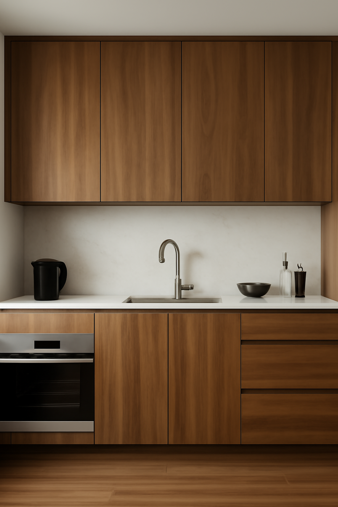 PAPEL VINIL ADHESIVO - 1.22M X 25.00M - MADERA NOGAL MEDIO