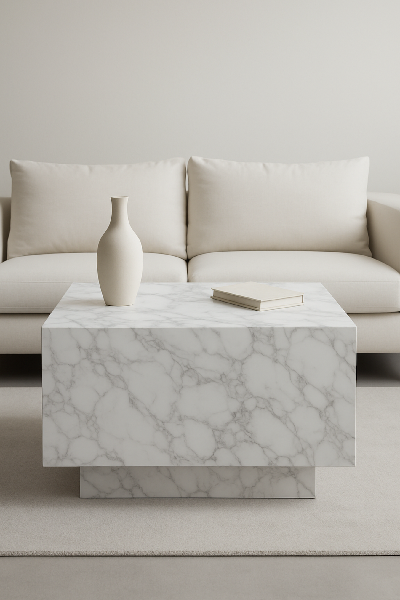 PAPEL VINIL ADHESIVO - 1.22M X 25.00M - MÁRMOL BLANCO