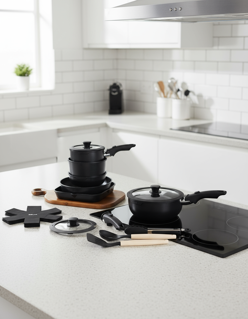 JUEGO DE OLLAS Y SARTENES - INDUCCIÓN - BUCATINI 19-B