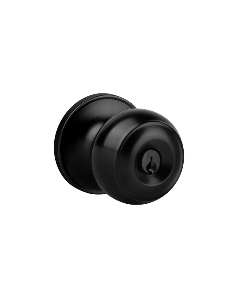 CERRADURA DE BOLA COLOR NEGRO MATE CON NÚCLEO DE COBRE Y 3 LLAVES
