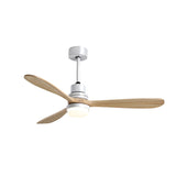 MODERN CEILING FAN - WHITE WOOD - 122CM