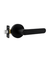 CERRADURA DE MANIJA NEGRO MATE CON NÚCLEO DE COBRE Y 3 LLAVES