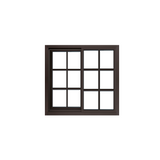 Ventana Francesa Chocolate De Pvc 90X90 cm