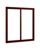 PUERTA DE TERRAZA UPVC - 2.00M X 2.20M - CHOCOLATE