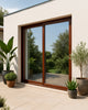 PUERTA DE TERRAZA UPVC - 2.00M X 2.20M - CHOCOLATE