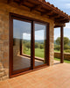 PUERTA DE TERRAZA UPVC - 2.00M X 2.20M - CHOCOLATE