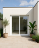 PUERTA DE TERRAZA UPVC - 2.00M X 2.20M - BLANCO