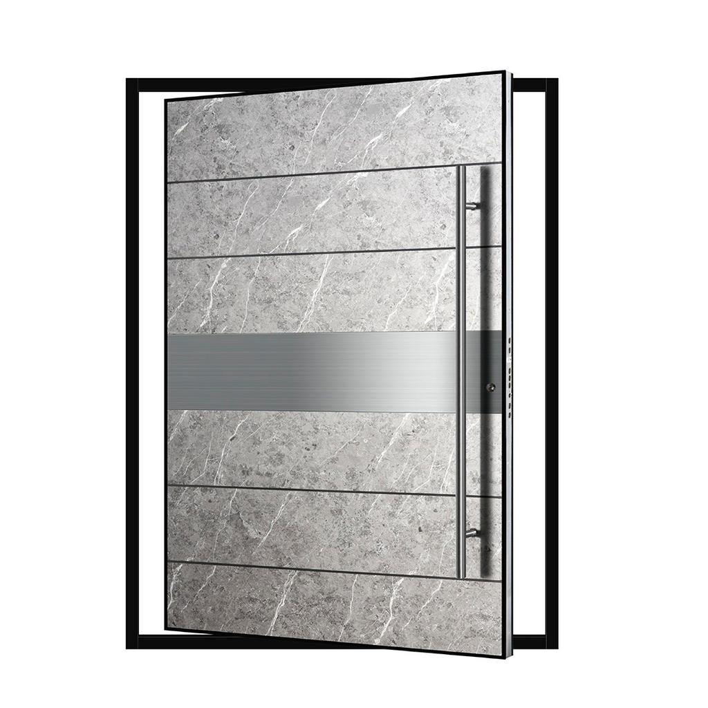 PUERTA DE PIVOTE - 1500*2200*90MM - PANEL MÁRMOL GRIS - DERECHA