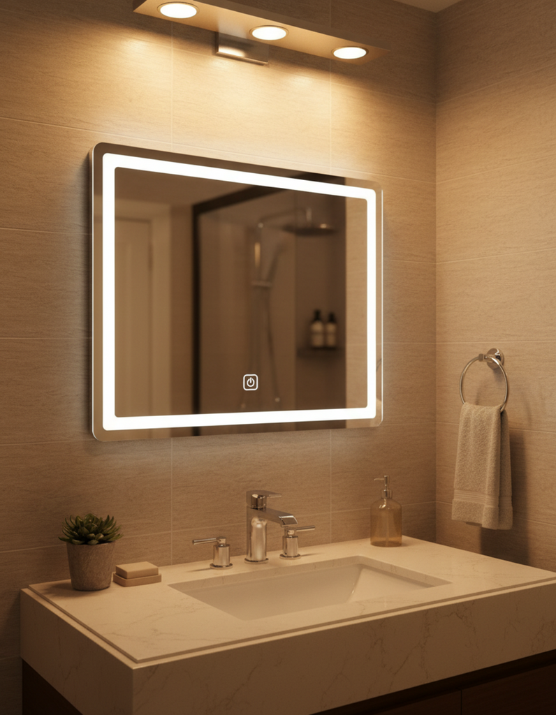 Bathroom Mirror With Led Light 80X60 cm