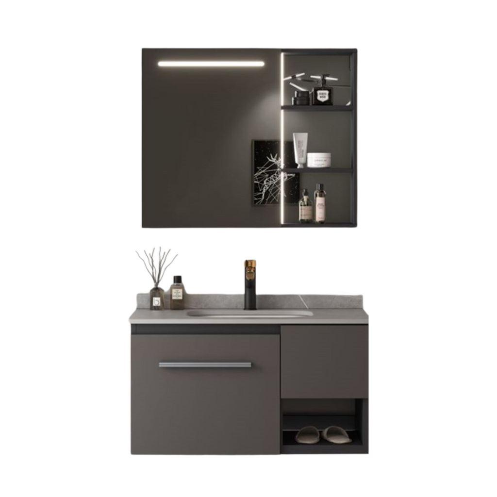 MUEBLE DE BAÑO + ESPEJO TOCADOR 81CM