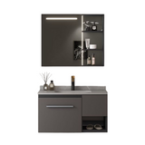 MUEBLE DE BAÑO ALUMINIO CON ESPEJO Y LAVAMANO