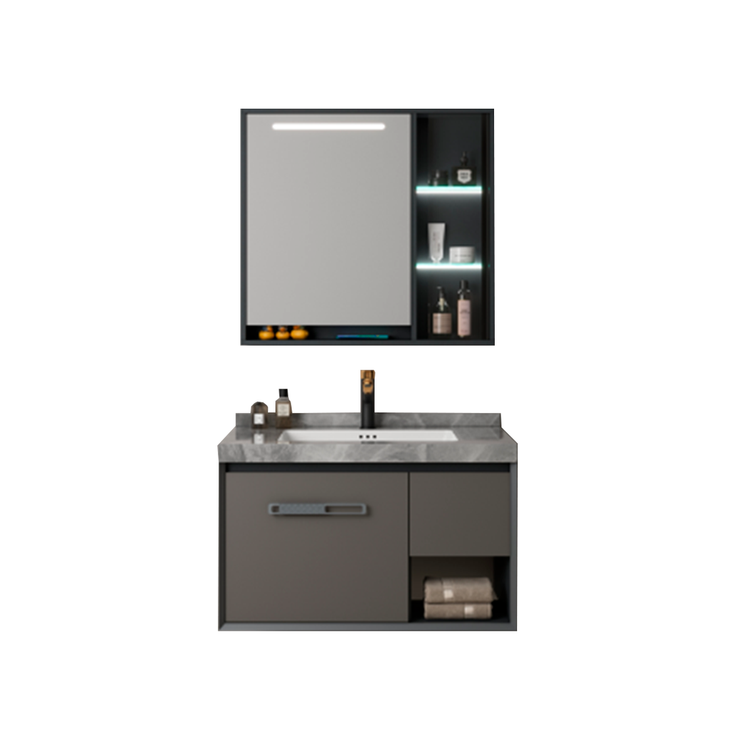 BATHROOM FURNITURE + VANITY MIRROR 80CM