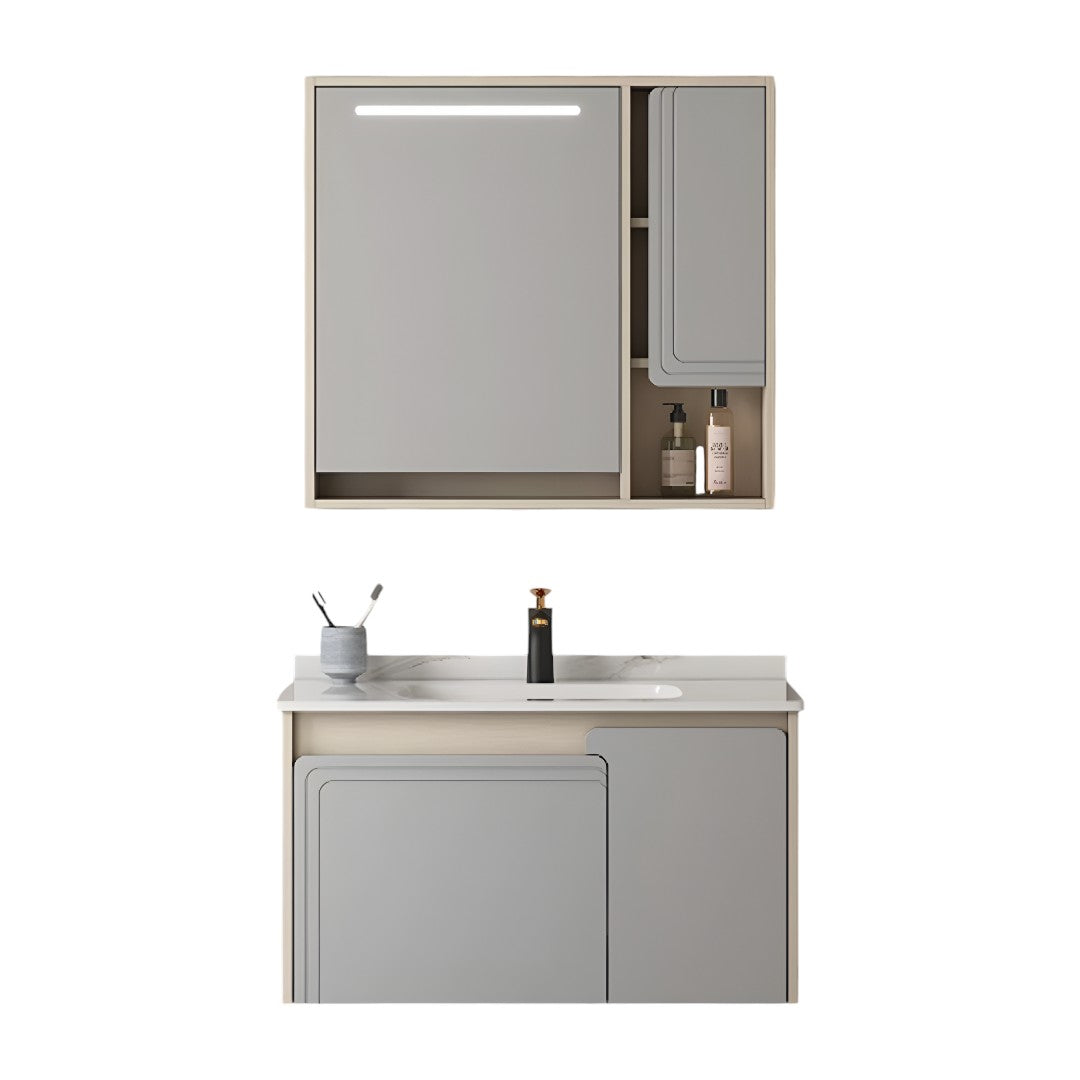 Bathroom Furniture + Aluminum Mirror 60 cm