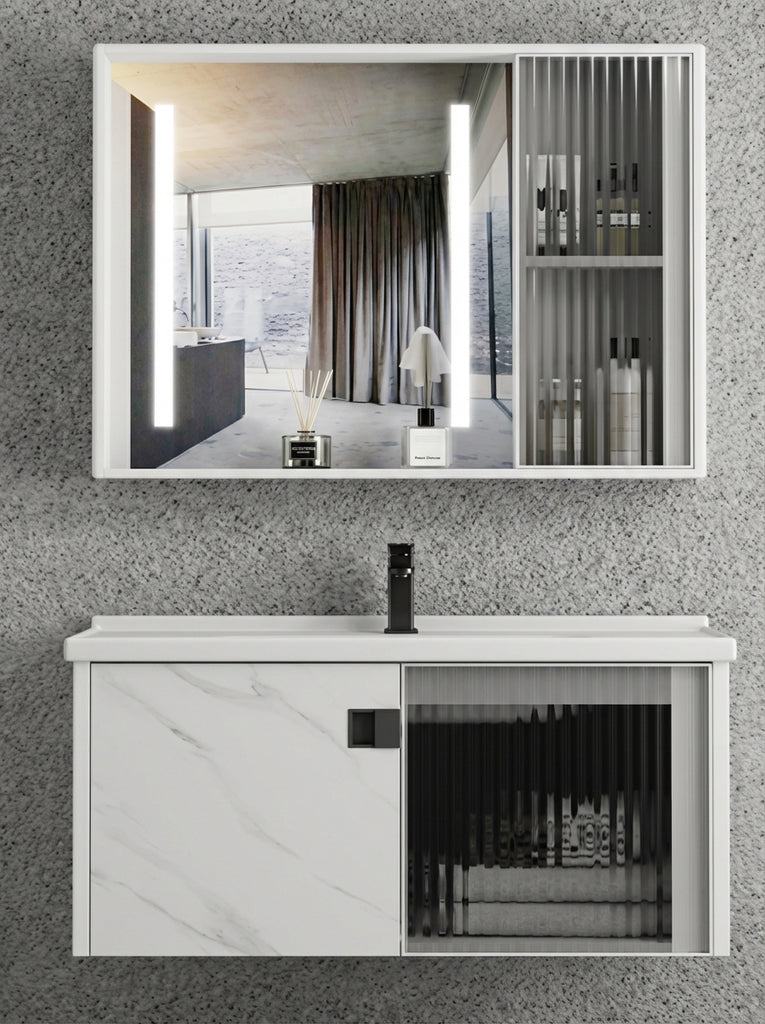 Bathroom Furniture + Aluminum Mirror 60 cm
