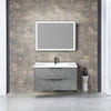 MUEBLE DE BAÑO + ESPEJO LED - PLYWOOD - GRIS MADERA - 800*470*480 mm