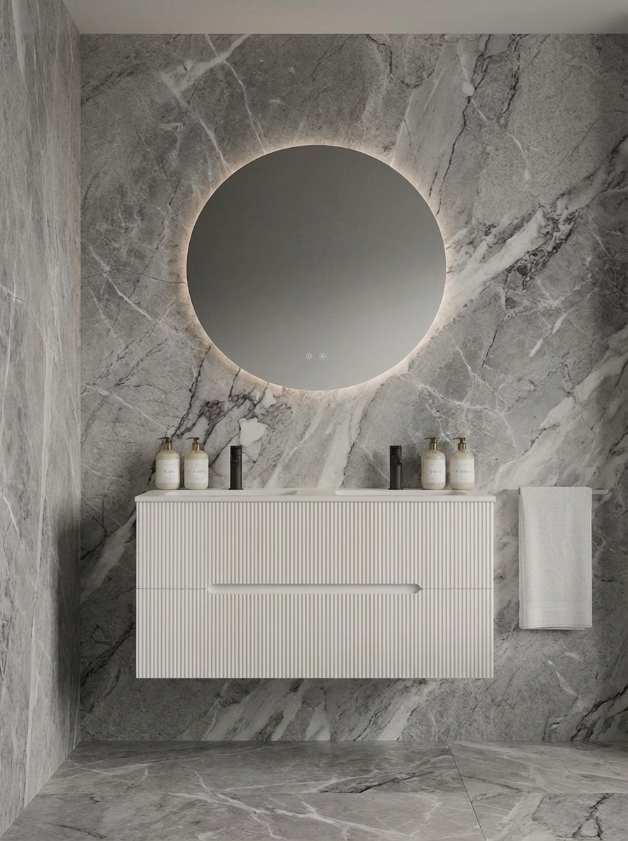 Bathroom Furniture + Aluminum Mirror 60 cm