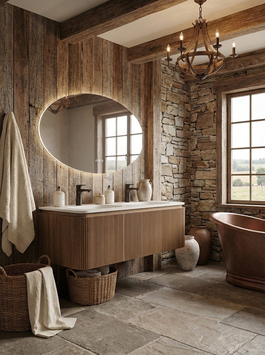 Bathroom Furniture + Aluminum Mirror 60 cm