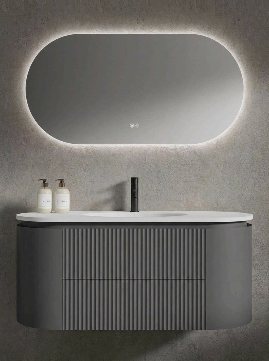 Bathroom Furniture + Aluminum Mirror 60 cm