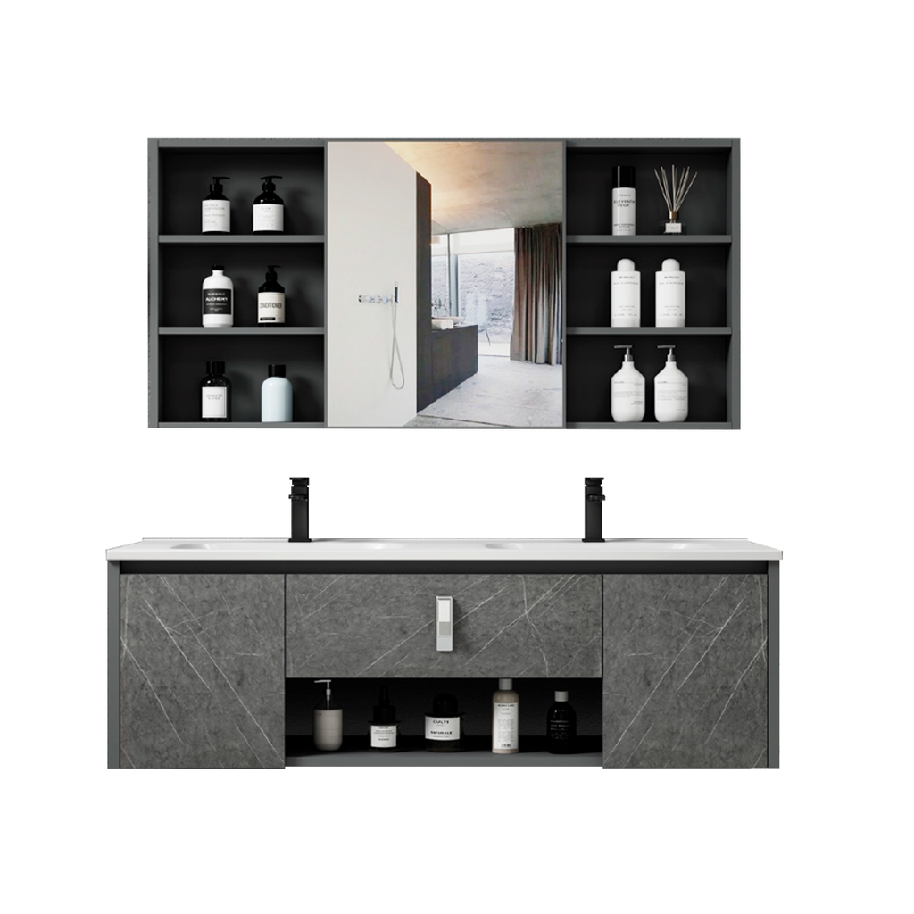 Bathroom Furniture + Aluminum Mirror 60 cm