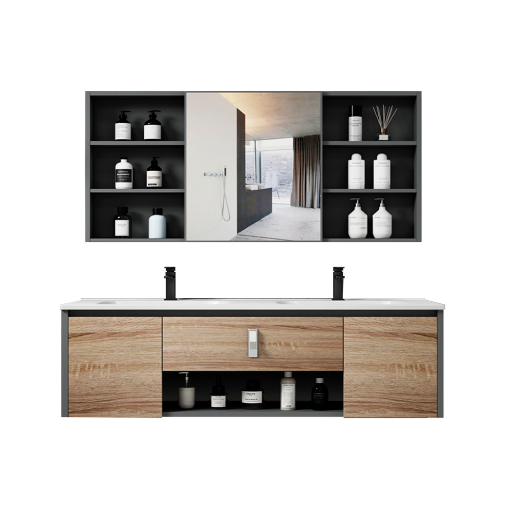 Bathroom Furniture + Aluminum Mirror 60 cm