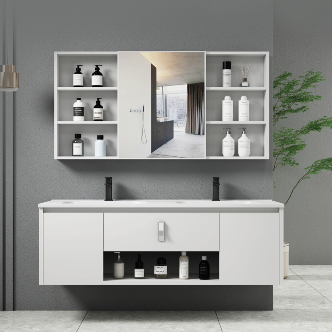 Bathroom Furniture + Aluminum Mirror 60 cm