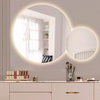 ESPEJO LED - CIRCULAR(80CM X 80CM / 40CM X 40CM) - 3 LUCES - 2 ESPEJOS - ANTIVAHO - XM-029