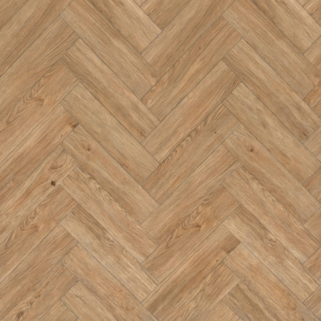 PISO SPC HERRINGBONE ESPINA DE PESCADO - ROBLE NATURAL CLARO 660×110MM 6MM CON BASE IXPE