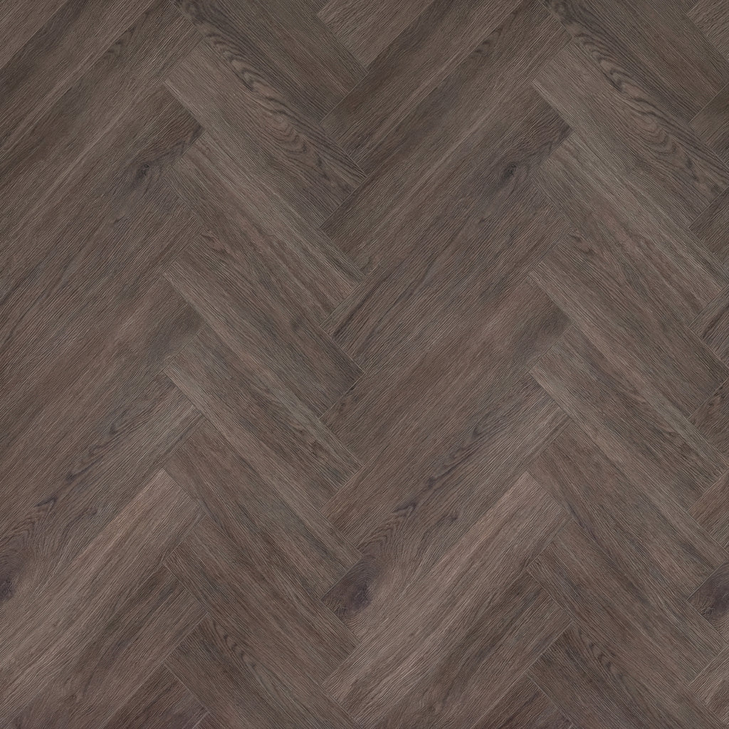 PISO SPC HERRINGBONE ESPINA DE PESCADO - ROBLE NOGAL OSCURO 660×110MM 6MM CON BASE IXPE