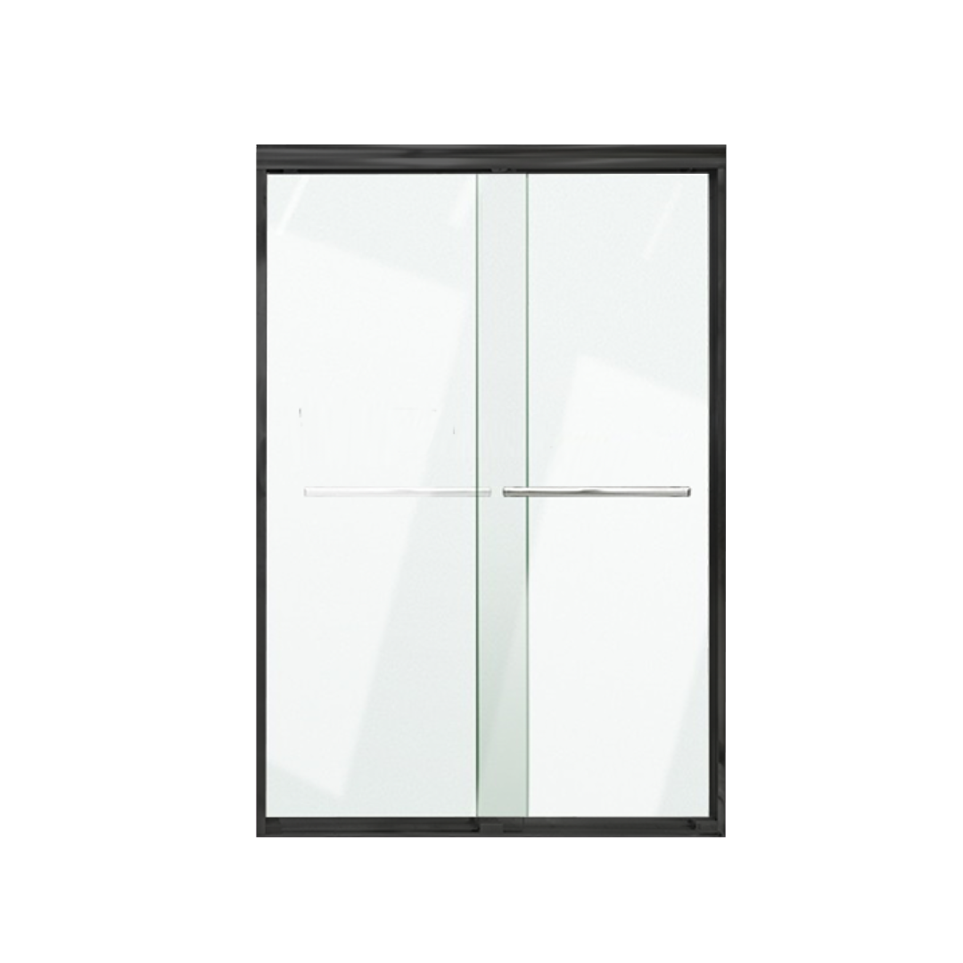 SHOWER DOOR - 8MM TEMPERED GLASS - MATTE BLACK FRAME