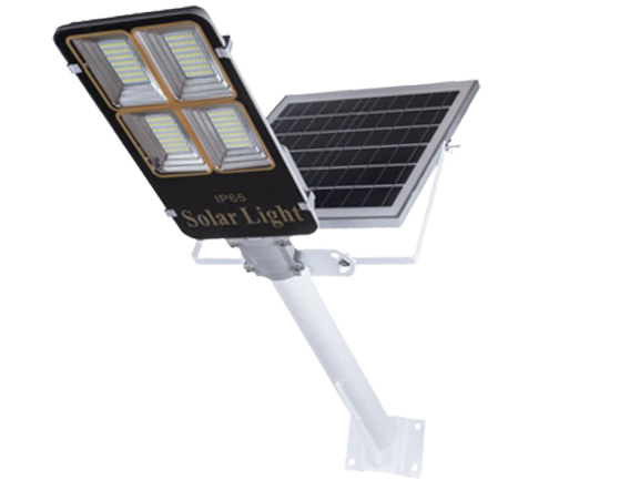 Lampara Solar De 200w Con Panel Solar + Base De Instalación