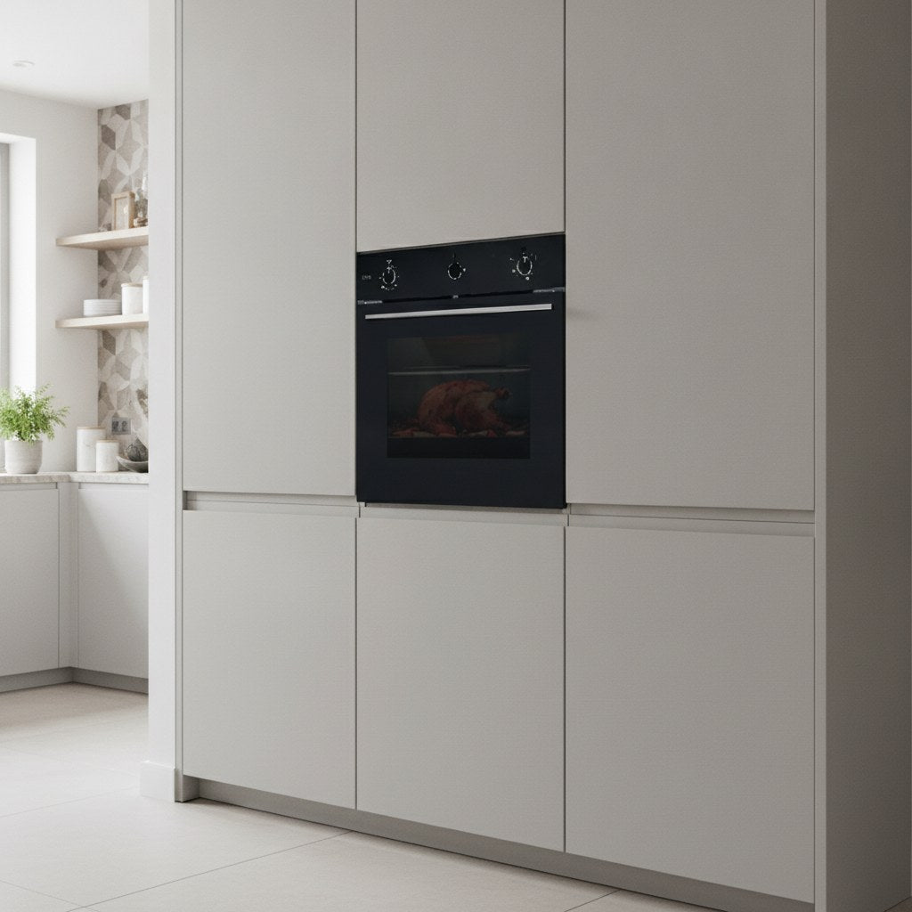 HORNO EMPOTRABLE A GAS 60 CM 80 LITROS | DRIJA OCEANIA 60 BLACK GAS | VIDRIO NEGRO