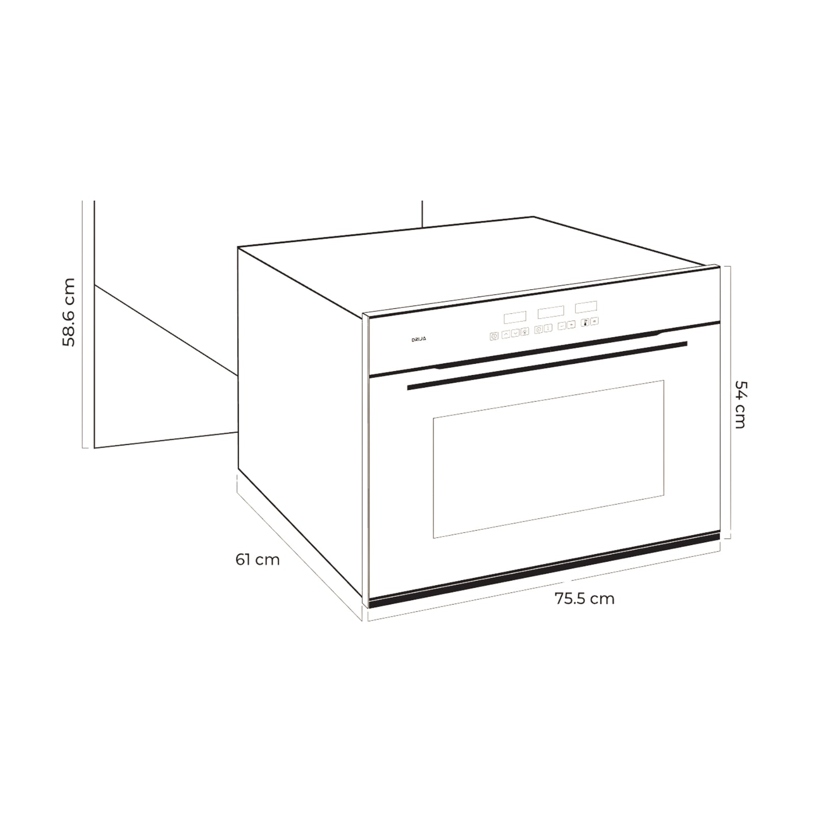 HORNO EMPOTRABLE ELÉCTRICO - VITROCERAMICA - PACIFIC 76 AIR-A
