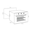 HORNO EMPOTRABLE A GAS - VITROCERAMICA - ROMA 76 GAS-A