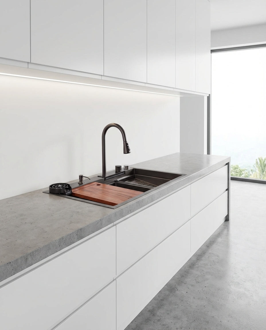 MODERN SINKER - 304 STAINLESS STEEL - SIENA 75 - (750*508*220MM)