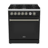 ESTUFA DE PISO A GAS CON HORNO 76 CM | DRIJA VENECIA 76-B | ACERO INOXIDABLE NEGRO
