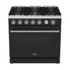 ESTUFA DE PISO A GAS CON HORNO 90 CM | DRIJA VENECIA 90-B | ACERO INOXIDABLE NEGRO