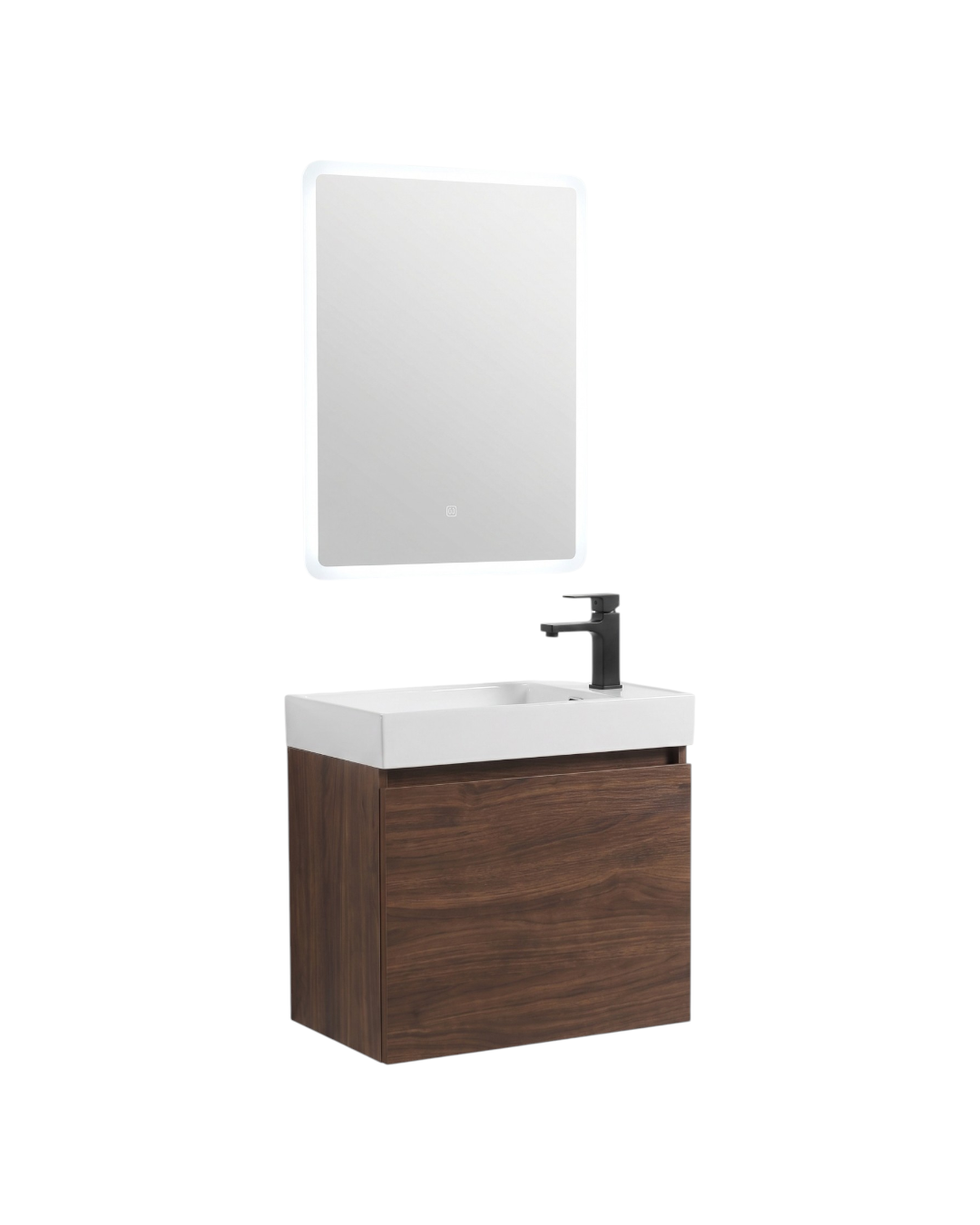 Mueble de Baño Espejo LED Madera Café
