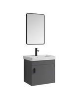Mueble de Baño con Espejo - Gris Oscuro