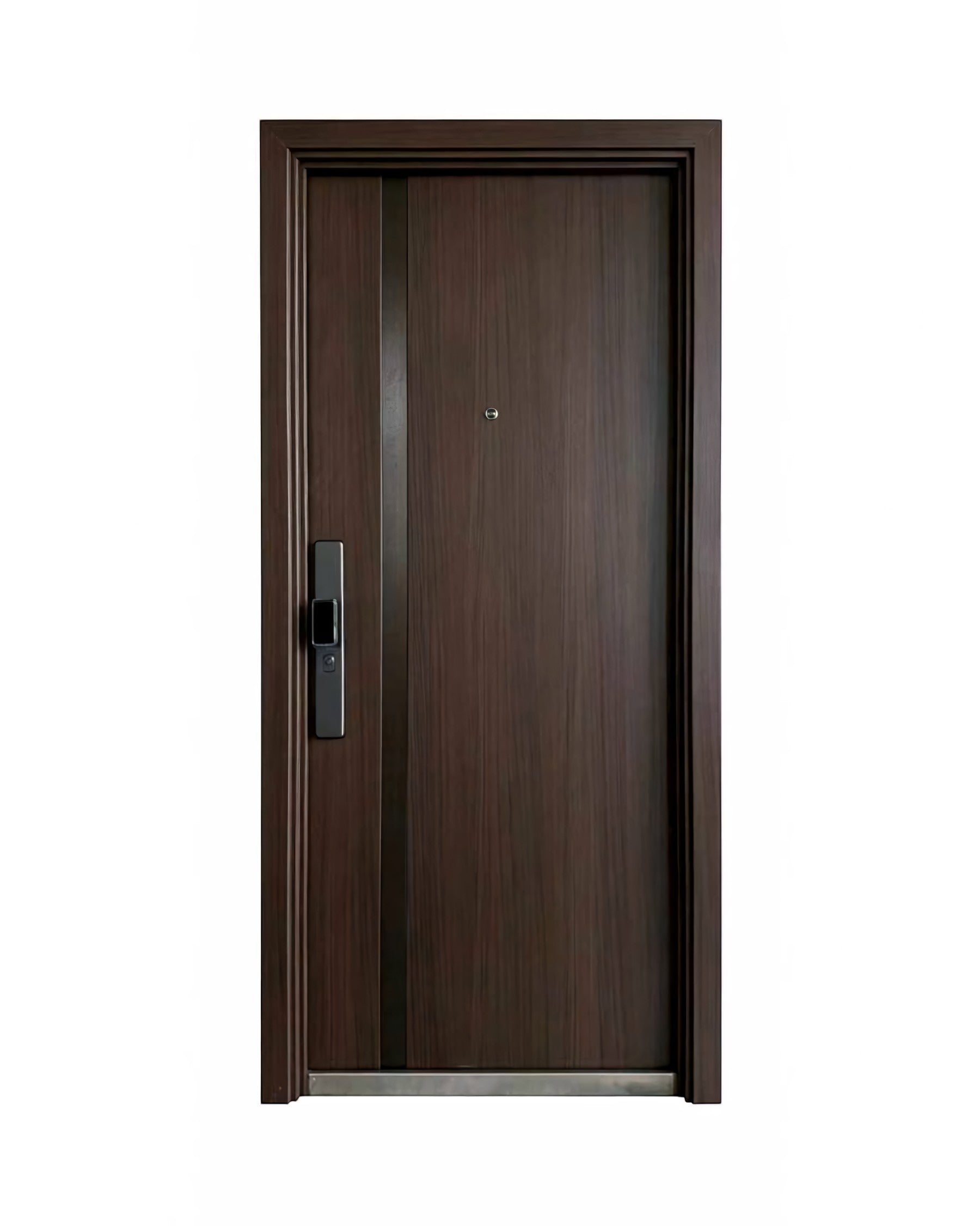 Puerta de seguridad madera nogal apertura derecha 0.97 x 2.15 m