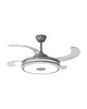 Abanico de techo retráctil aro LED slim gris 69-1002