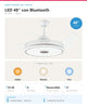 Abanico de techo retráctil aro LED slim blanco 69-1003